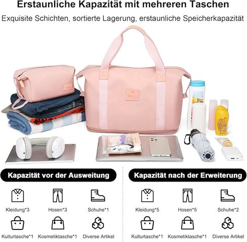 imiomo Travel Gym Duffel Bag - Weekender Bags for Women, Large Tote Overnight Bag, Sports Shoulder Hospital Bag in Kuwait