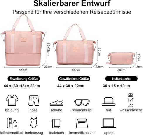 imiomo Travel Gym Duffel Bag - Weekender Bags for Women, Large Tote Overnight Bag, Sports Shoulder Hospital Bag in Kuwait