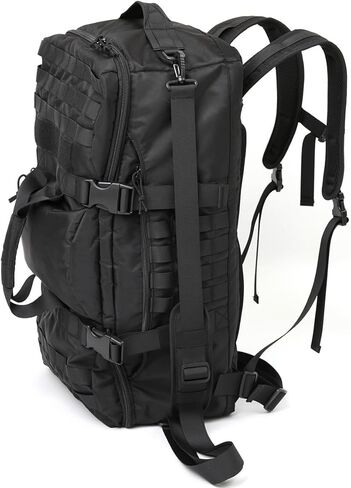 حقيبة سفر من القماش الخشن من جرين سيتي لعطلة نهاية الأسبوع وحقيبة ليلية مقاومة للماء صغيرة وكبيرة للرجال والنساء 25 لتر و42 لتر و68 لتر أسود in Kuwait