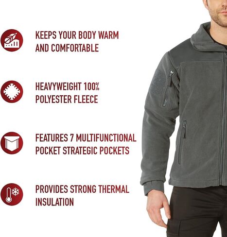 Rothco Spec Ops Fleece Jacket – Great for Cold Weather and Outdoor Field Use – Thermal Insulation from The Elements in Saudi Arabia