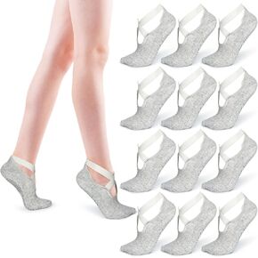 12 زوجًا من الجوارب الناعمة غير القابلة للانزلاق، جوارب البيلاتيس، جوارب اليوغا للنساء، الباليه، الرقص، حافي القدمين، المستشفى in Kuwait