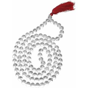 Arihant Gems & Jewels Sphatik Mala (Astrology) (108+1 Beads) | 100% Natural & Certified for Jaap, for Wearing in Neck Or Holding | Unisex Both for Men & Women