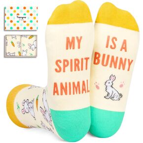 HAPPYPOP Animal Socks For Women Men; Duck Squirrel Gifts, Giraffe Gifts for Women, Goat Socks