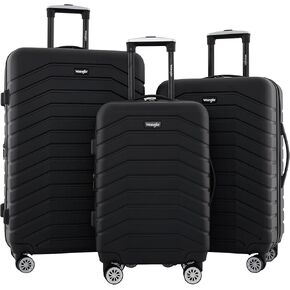 Wrangler Tahoe 3 Piece Spinner Luggage Set, Amber Gold