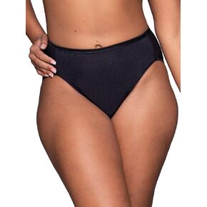 Vanity Fair Women's Illumination Hi Cut Panties, Silky Stretch & Satin Trim