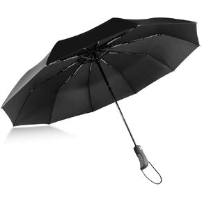 ABCCANOPY Umbrella Windproof Travel Umbrella - Wind Resistant, Small - Compact, Light, Automatic, Strong, Mini, Folding and Portable - Backpack, Car, Purse Umbrellas for Rain - Men and Women