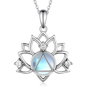 Sobriety Necklace Sterling Silver AA Necklace NA Necklace Recovery Symbol Necklace Lotus Sobriety Gift for Women