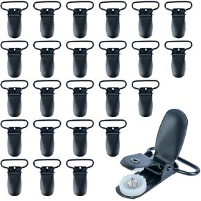 MELOTOUGH 1 بوصة مشابك تعليق مطلية بالنيكل ومشابك معدنية شديدة التحمل مع أسنان إمساك بلاستيكية (25 قطعة) in Kuwait