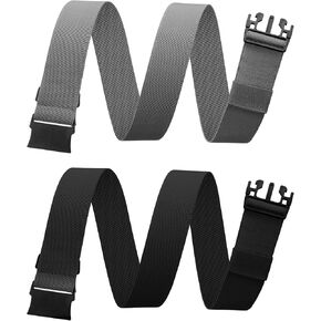 Newcotte Mens Elastic Stretch Belt Unisex Adventure Web Belt for Women Men with Non Metal Buckle Adjustable Belts Heavy Duty
