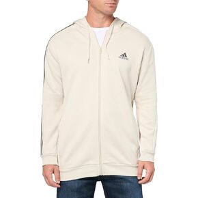 adidas Men's Essentials 3-Stripes Fleece Full-Zip Hoodie