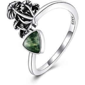 YFN 925 Sterling Silver Mountain/Mushroom/Mermaid Ring Adjustable Open Rings Jewelry for Women in Kuwait