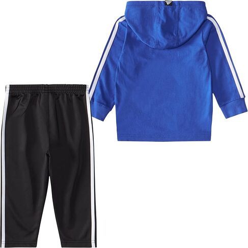 adidas boys Long Sleeve Printed Hooded Tee and Tapered Pants Set in Saudi Arabia