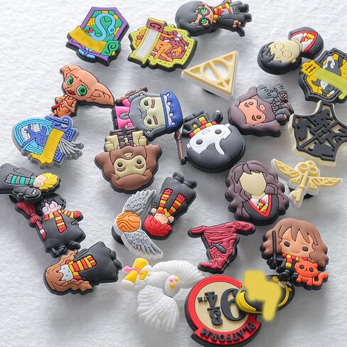 Lot of 25Pcs-Harry,32pcs-Unicorn Shoe Charms Pins - Cool Cartoon for Sandals and Shoe Decoration in Saudi Arabia