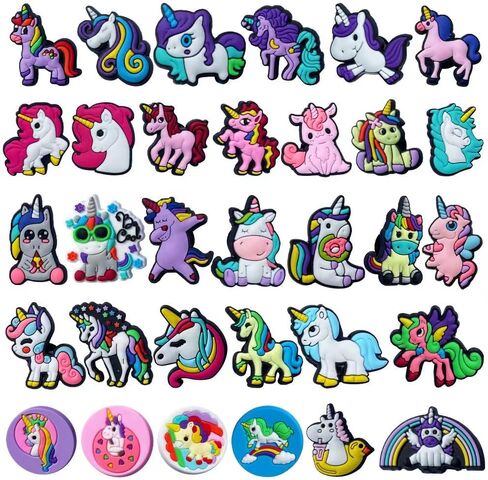 Lot of 25Pcs-Harry,32pcs-Unicorn Shoe Charms Pins - Cool Cartoon for Sandals and Shoe Decoration in Saudi Arabia
