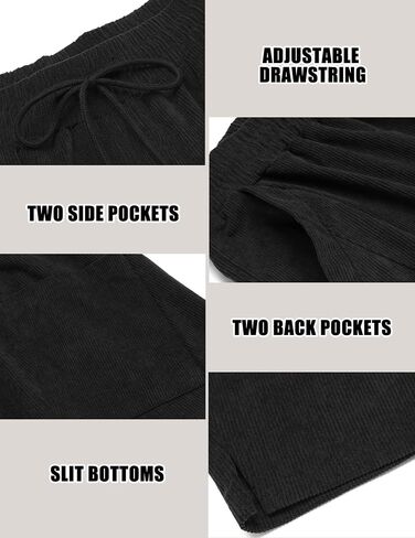 COOFANDY Men's Corduroy Pants Elastic Waist Drawstring Harem Pants Fashion Loose Casual Long Trousers with 4 Pockets in Saudi Arabia
