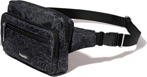 حقيبة حزام Baggallini مضادة للسرقة - 9'x5' Securtex Fanny Pack Sling Crossbody Bag RFID - قفل بسحاب وسحب مائل in Kuwait