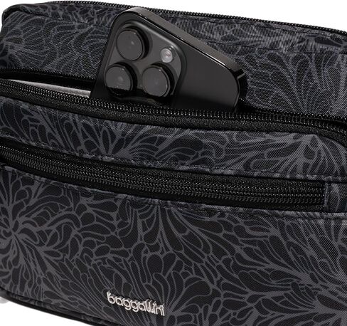 حقيبة حزام Baggallini مضادة للسرقة - 9'x5' Securtex Fanny Pack Sling Crossbody Bag RFID - قفل بسحاب وسحب مائل in Kuwait