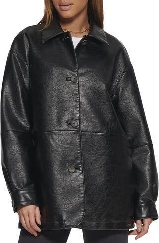 Levi's Women's Relaxed Fit Faux Leather Blazer in Saudi Arabia