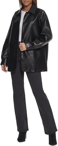 Levi's Women's Relaxed Fit Faux Leather Blazer in Saudi Arabia
