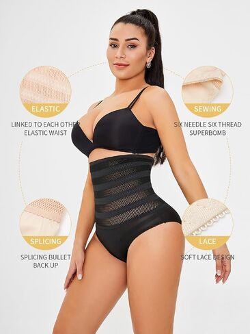 Tummy Control Shapewear Panties for Women High Waisted Body Shaper Underwear Butt Lifting Shapewear in Saudi Arabia