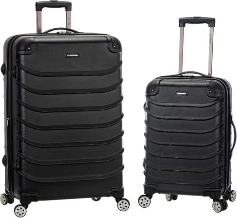 Rockland Speciale Hardside Expandable Spinner Luggage, Black, 2-Piece Set (20/28) in Saudi Arabia