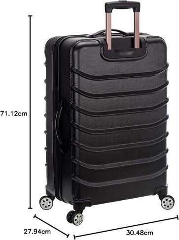 Rockland Speciale Hardside Expandable Spinner Luggage, Black, 2-Piece Set (20/28) in Saudi Arabia