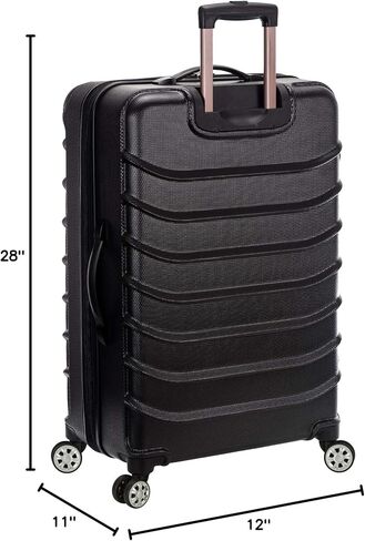 Rockland Speciale Hardside Expandable Spinner Luggage, Black, 2-Piece Set (20/28) in Saudi Arabia