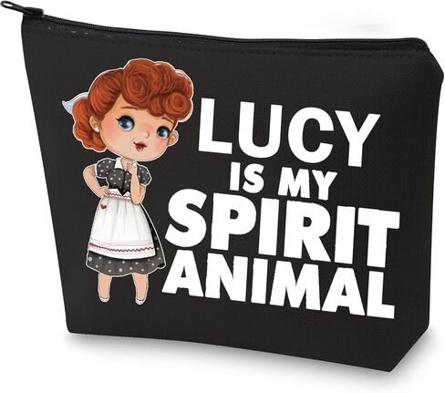 WZMPA Funny Lucy Fans Cosmetic Bag Lucy TV Show Fans Gift Lucy Is My Spirit Animal Zipper Pouch Makeup Bag For TV Series Fans (LUCY Spirit Animal) in Saudi Arabia