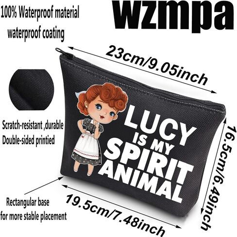 WZMPA Funny Lucy Fans Cosmetic Bag Lucy TV Show Fans Gift Lucy Is My Spirit Animal Zipper Pouch Makeup Bag For TV Series Fans (LUCY Spirit Animal) in Saudi Arabia