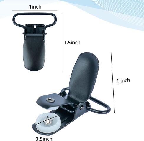 MELOTOUGH 1 بوصة مشابك تعليق مطلية بالنيكل ومشابك معدنية شديدة التحمل مع أسنان إمساك بلاستيكية (25 قطعة) in Kuwait