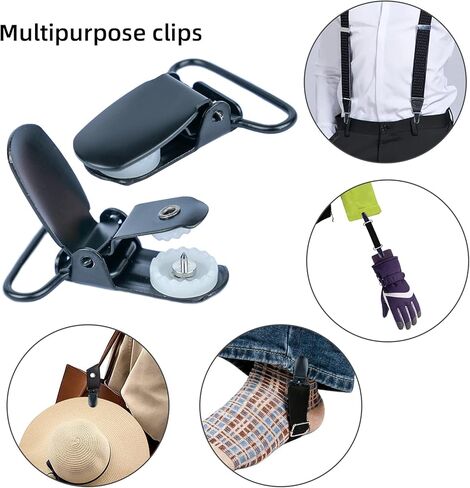 MELOTOUGH 1 بوصة مشابك تعليق مطلية بالنيكل ومشابك معدنية شديدة التحمل مع أسنان إمساك بلاستيكية (25 قطعة) in Kuwait