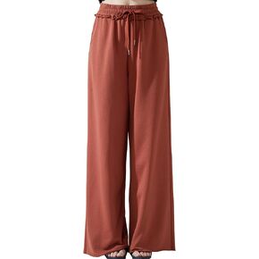 بنطال نسائي من noflik مصنوع من القطن برباط قصير وواسع الساق مع خصر مطاطي in Kuwait