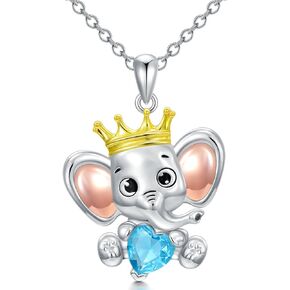 Koala/Elephant/Cat Necklace for Women 925 Sterling Silver Animal Pendant Fashion Jewelry Gift for Lover Wife Aniaml Lovers