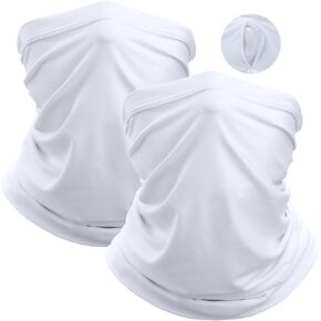 Neck Gaiter Face Cover Scarf(2 Pack or 3 Pack) with Ear Loops-Sun Dust Protection Fishing Hiking Mask for Men Women