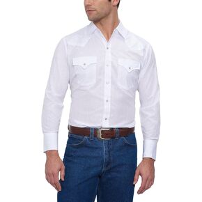 ELY CATTLEMAN Men's Long Sleeve Tone Western Shirt