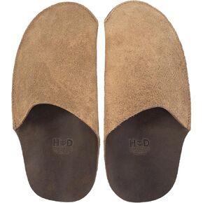 Hide & Drink, House Slippers for Men, Full Grain Leather, Handmade