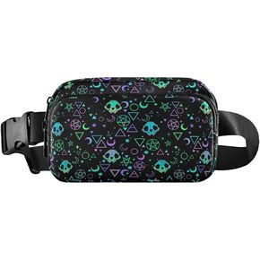 Skull Fanny Pack for Women Belt Bag Unisex Waterproof Adjustable Strap Waist Pouch Presents Casual Cycling Running