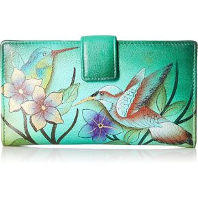 Anna by Anuschka Women's Original Leather Hand-Painted Two Fold Organizer Wallet