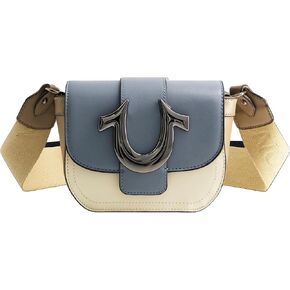 True Religion Women's Crossbody Bag, Mini Flap Adjustable Shoulder Handbag Purse with Horseshoe Logo