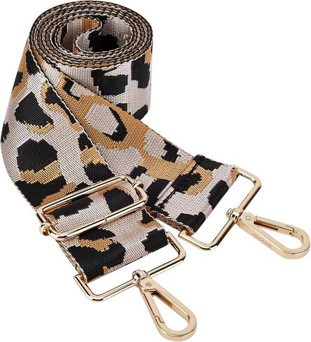 BAKKO Purse Strap Replacement 2" Wide Shoulder Strap for Crossbody Bags Handbags Messenger Duffel Bags Gold Metal Hardware Adjustable Length from 31" to 57" in Kuwait