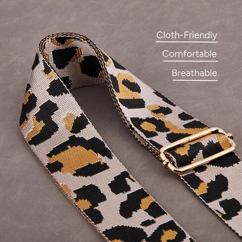 BAKKO Purse Strap Replacement 2" Wide Shoulder Strap for Crossbody Bags Handbags Messenger Duffel Bags Gold Metal Hardware Adjustable Length from 31" to 57" in Kuwait
