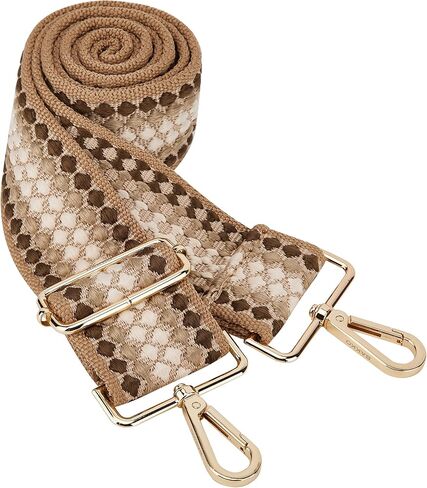 BAKKO Purse Strap Replacement 2" Wide Shoulder Strap for Crossbody Bags Handbags Messenger Duffel Bags Gold Metal Hardware Adjustable Length from 31" to 57" in Kuwait
