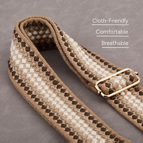 BAKKO Purse Strap Replacement 2" Wide Shoulder Strap for Crossbody Bags Handbags Messenger Duffel Bags Gold Metal Hardware Adjustable Length from 31" to 57" in Kuwait