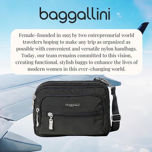 حقيبة حزام Baggallini ذات سحاب ثلاثي صغيرة قابلة للتحويل من Fannypack - خفيفة الوزن ومقاومة للماء in Kuwait