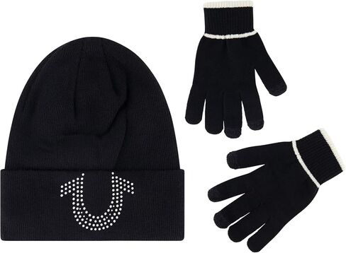 True Religion Beanie Hat and Touchscreen Glove Set in Saudi Arabia