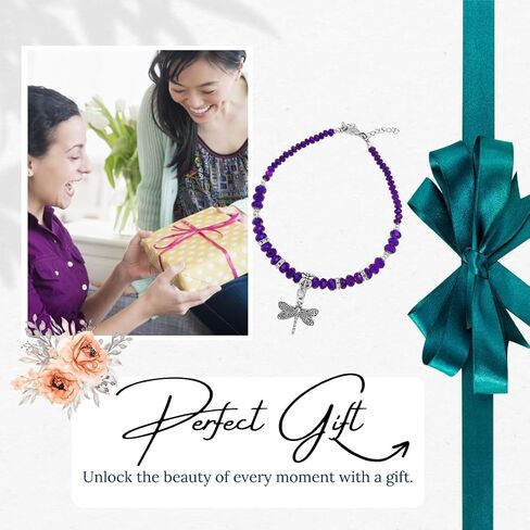 Crystal Dragonfly & Butterfly Charm Adjustable Anklet for Women Handmade Hypoallergenic Boho Beach Gala Wedding Style Fashion Jewelry in Saudi Arabia