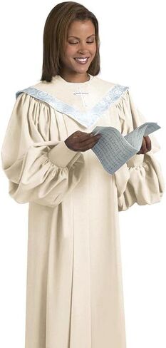 ملابس جوقة من Murphy Robes للجنسين - رداء جوقة النشيد مع ياقة مخددة ورقبة على شكل حرف V وأكمام بأساور، ثوب جوقة الكنيسة in Kuwait