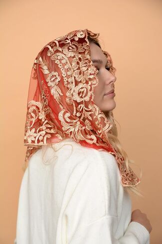 حجاب مانتيا الكاثوليكي حجاب الكنيسة حجاب الدانتيل حجاب الكنيسة الإسبانية غطاء الرأس حجاب قصير in Kuwait