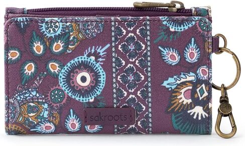 Sakroots Encino Slim Wallet in Coated Canvas, Pin Snap Closure in Saudi Arabia