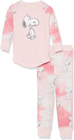 Munki Munki Girls' Youth Tight Fitting Long Sleeve Raglan Tee and Pant Pajama Set in Saudi Arabia